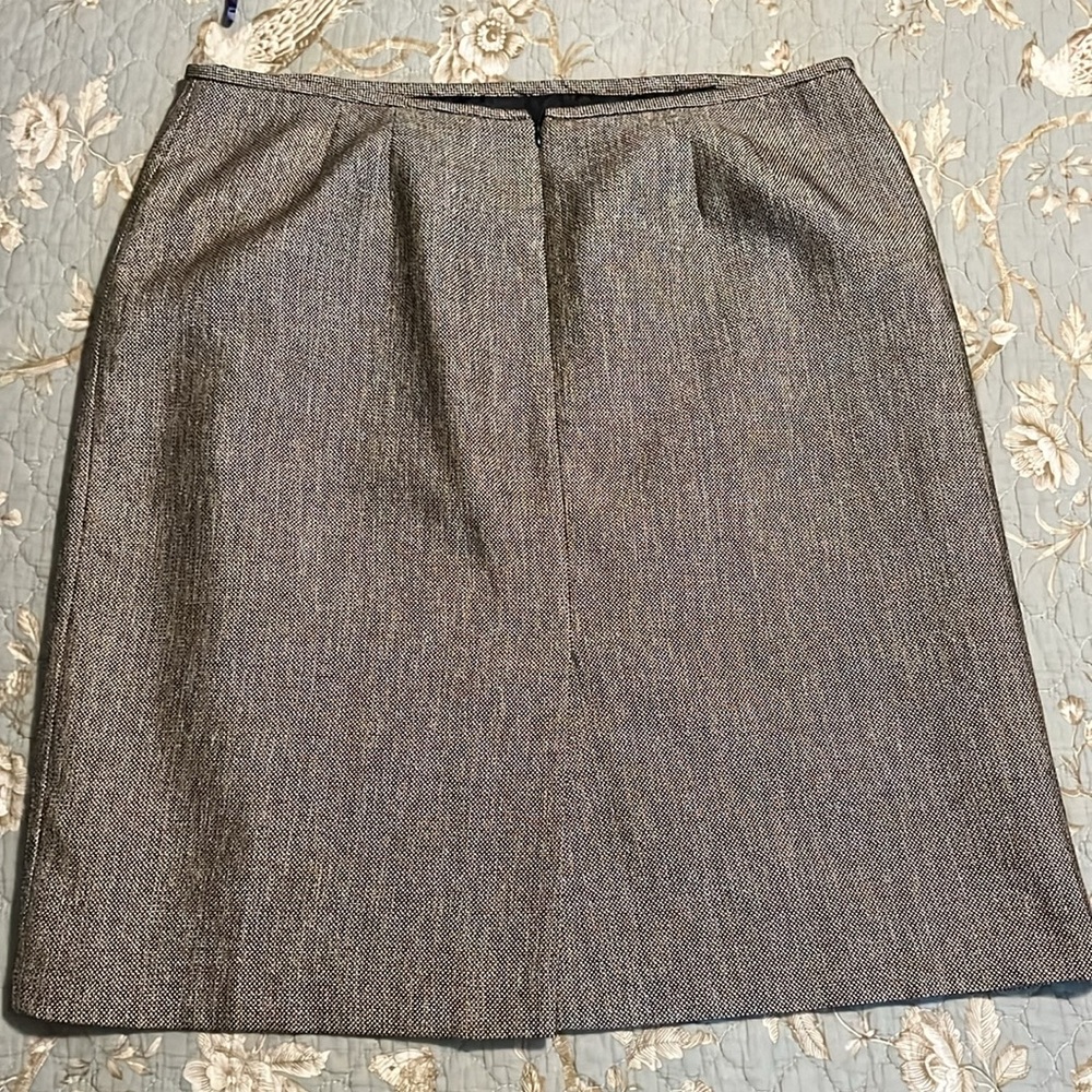 Kasper Brown and Cream Tweed Skirt - 16P - Picture 3 of 5
